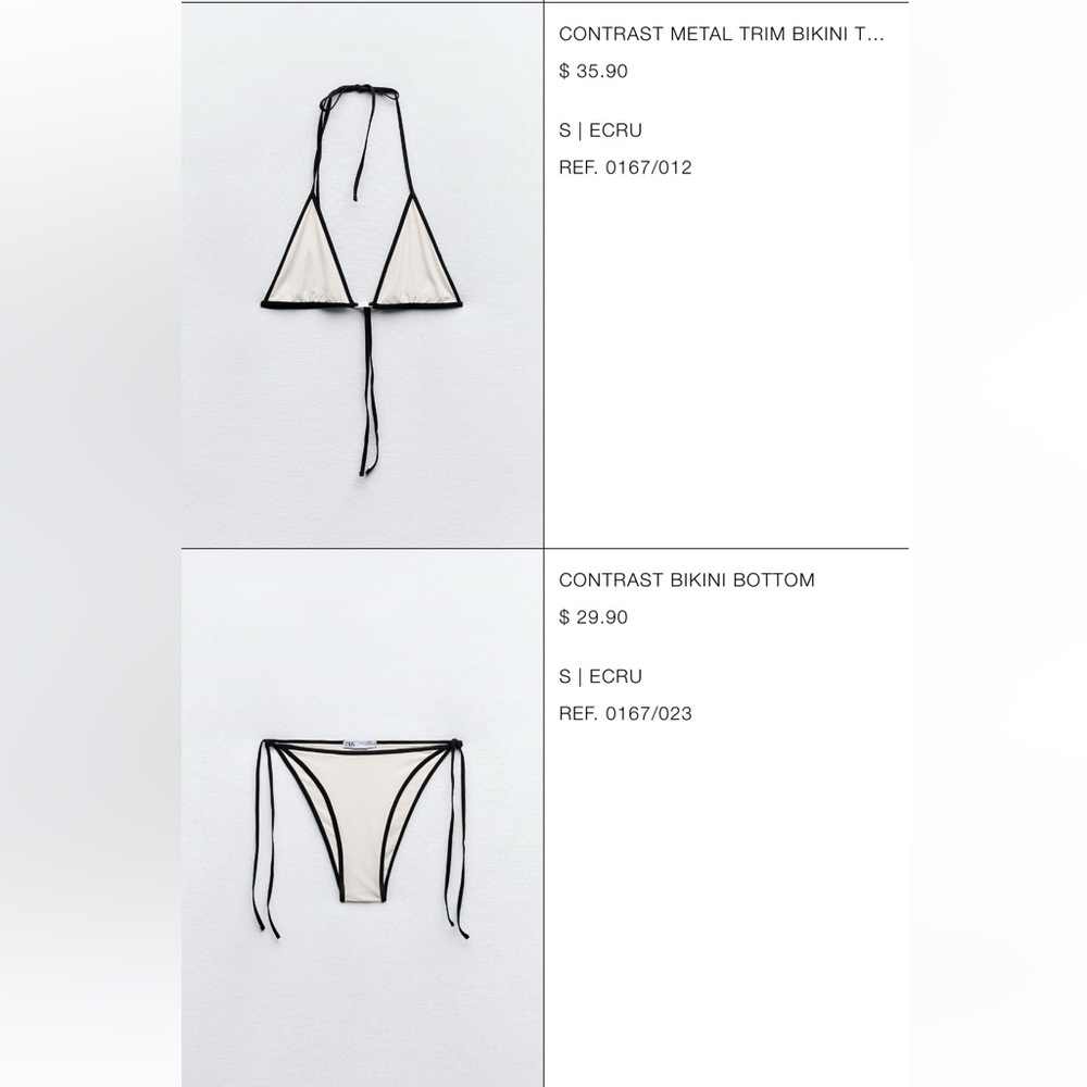 NEVER WORN new Zara bikini